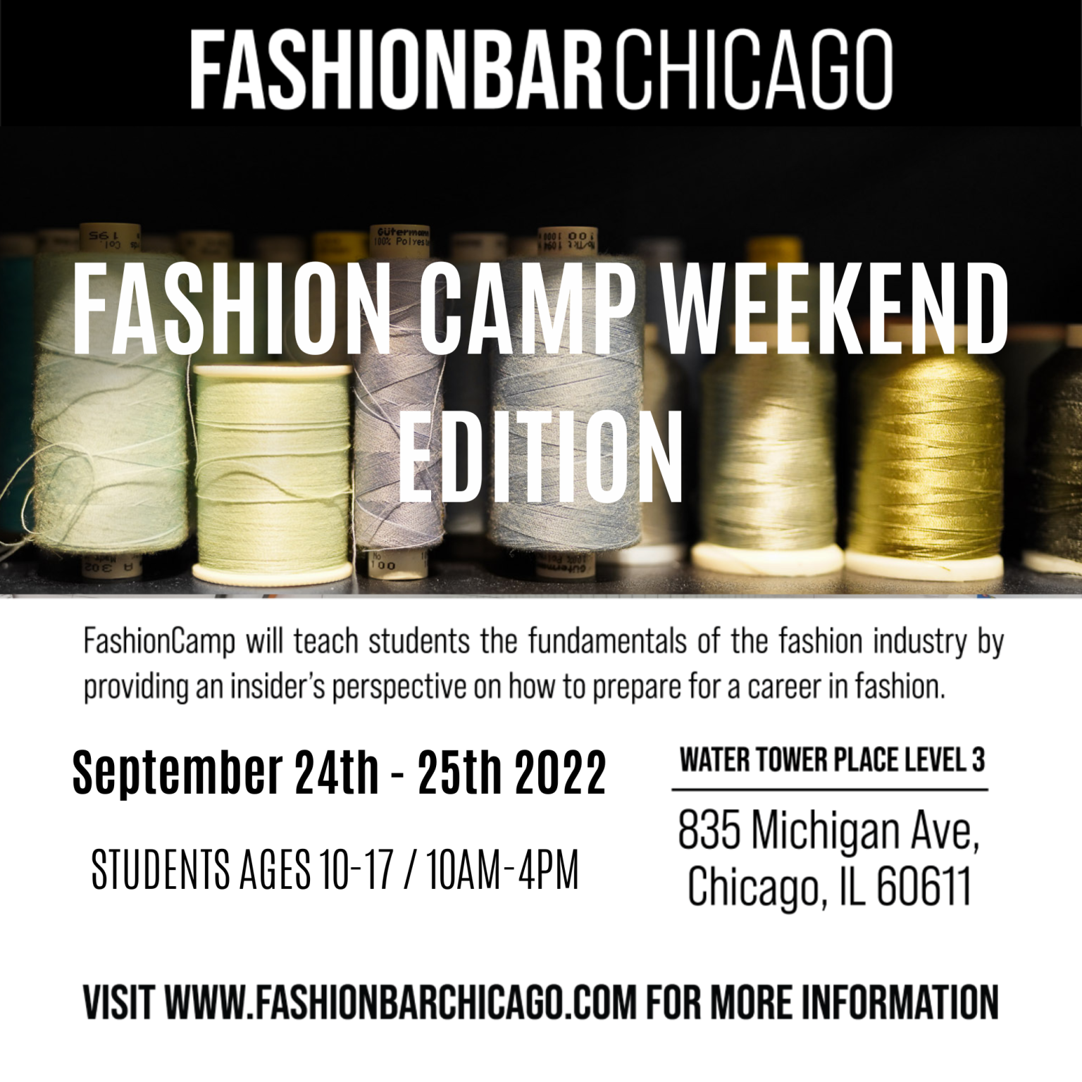 Fashion Camp Weekend Edition FashionBar LLC