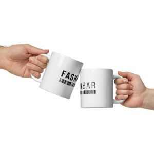 White glossy mug